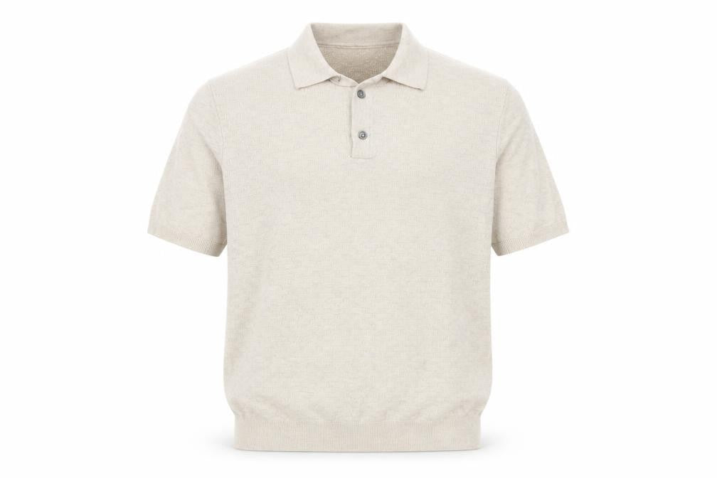 Marks and Spencer Men's Beige Cotton Henley Jumper M