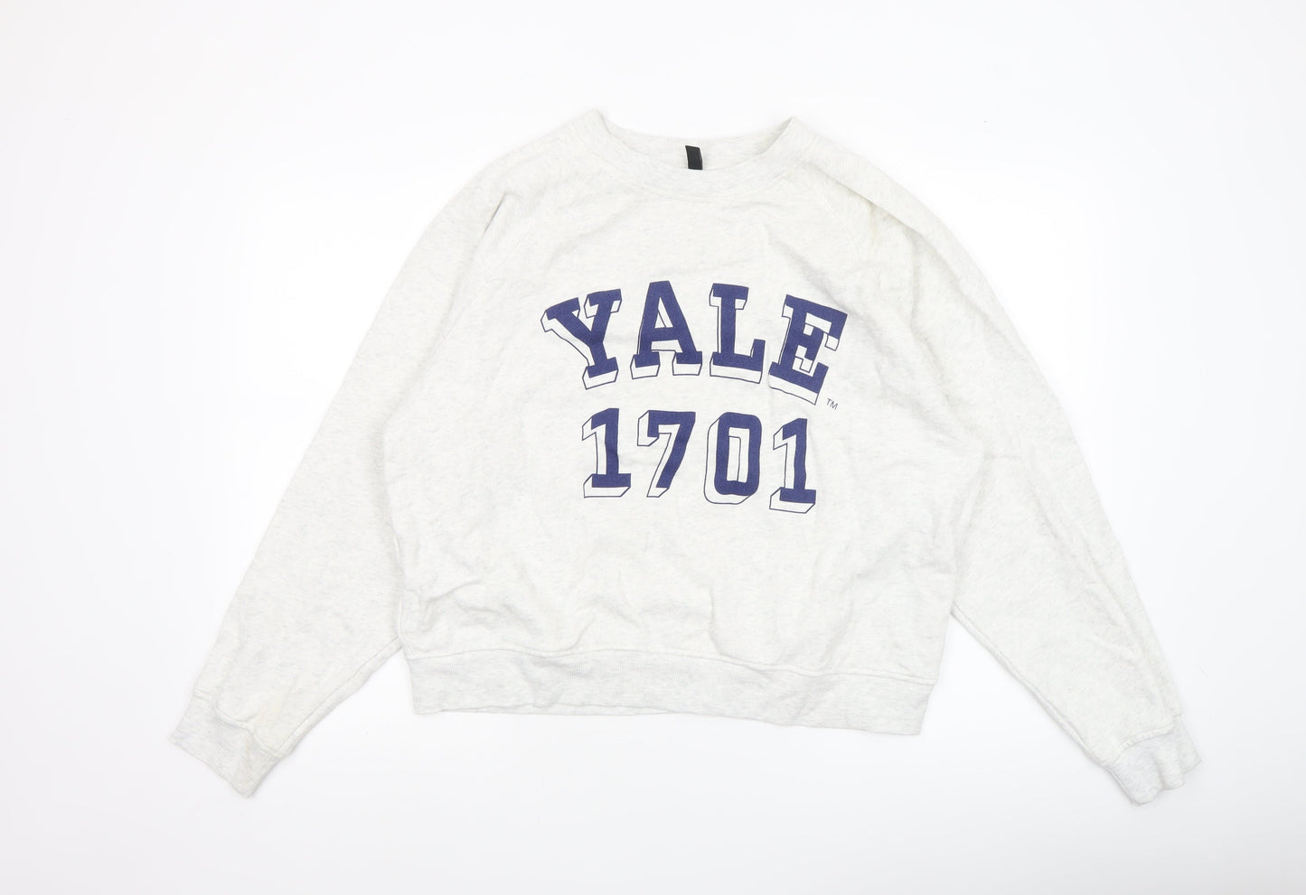 H&M Divided Women’s Grey Yale 1701 Crew Neck Cotton Sweatshirt L