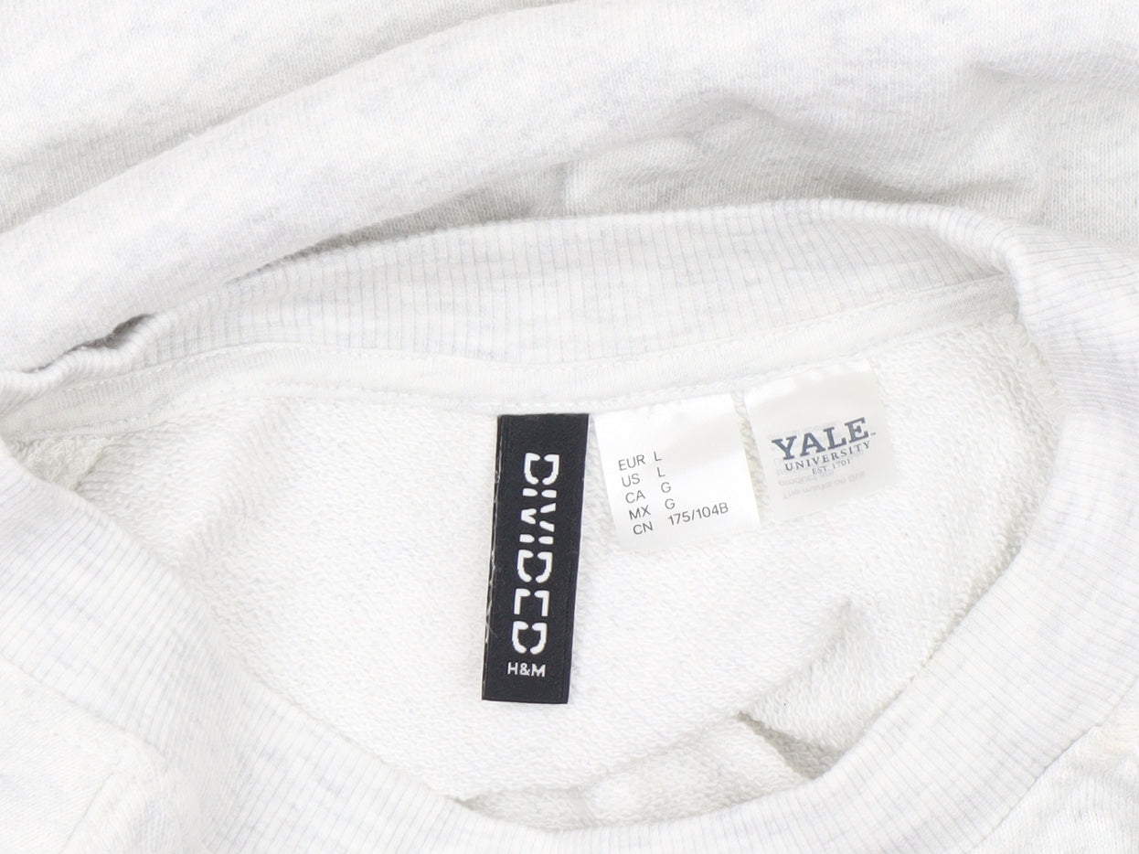 H&M Divided Women’s Grey Yale 1701 Crew Neck Cotton Sweatshirt L