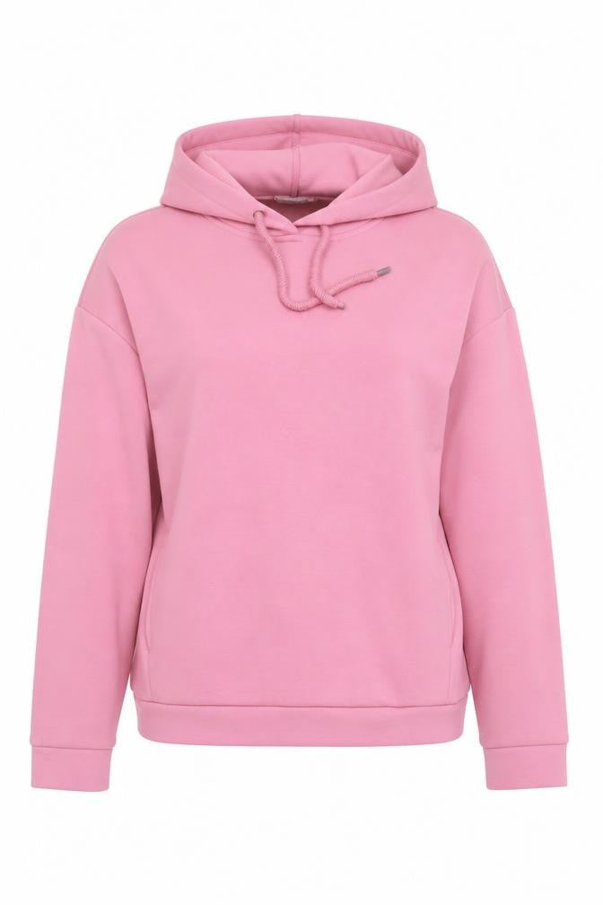 Stradivarius Women Pink Pullover Hoodie Size L Viscose Blend