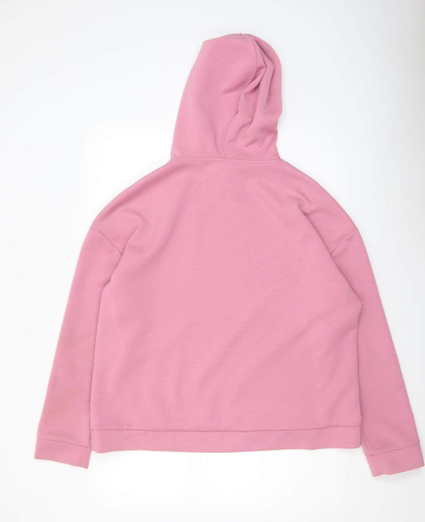 Stradivarius Women Pink Pullover Hoodie Size L Viscose Blend