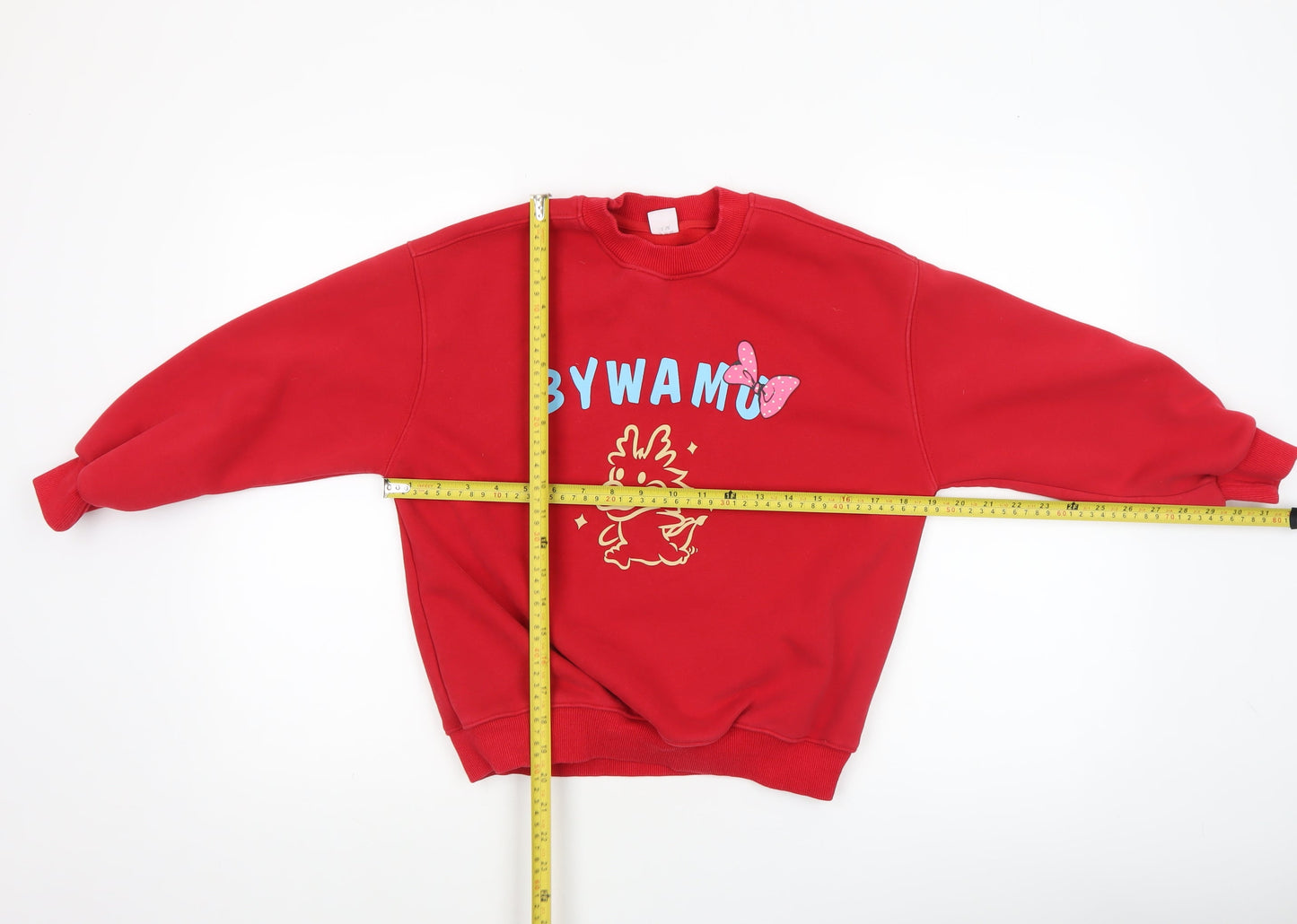 HANEGUO Girls Red Graphic Dragon Butterfly Pullover Sweatshirt Size 8 Years
