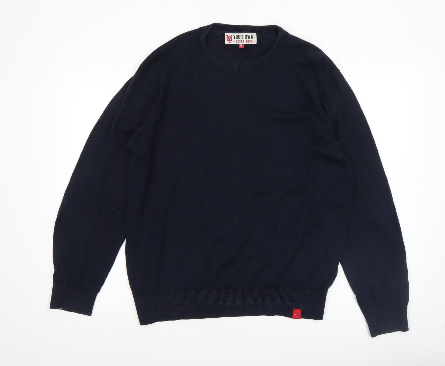 YOUR OWN EXPERIENCE Men's Blue Crew Neck Pullover Jumper M