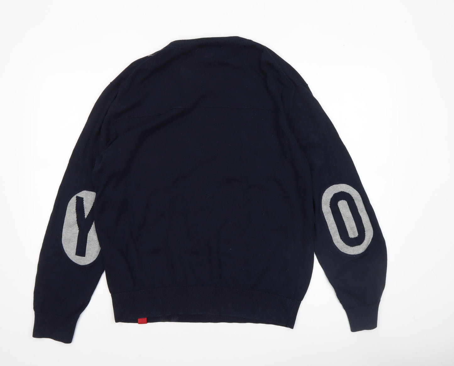 YOUR OWN EXPERIENCE Men's Blue Crew Neck Pullover Jumper M