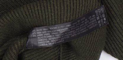 Zara Women Green Relaxed Knit Bow Back Long Sleeve Jumper XL