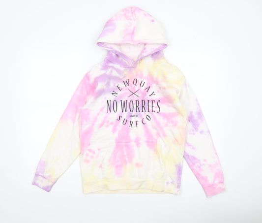 Just Hoods Girls Multicoloured Tie-Dye Pullover Hoodie 12-13 Years
