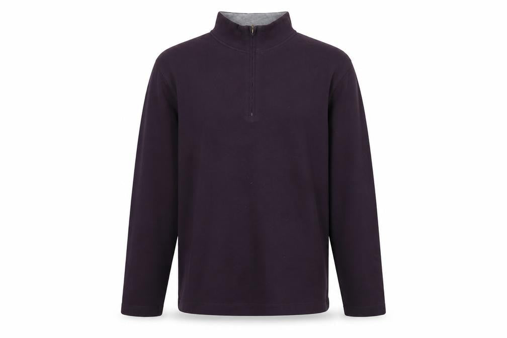 Marks & Spencer Men’s Purple 1/4 Zip Fleece Sweatshirt Size L