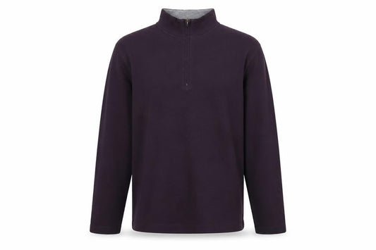 Marks & Spencer Men’s Purple 1/4 Zip Fleece Sweatshirt Size L