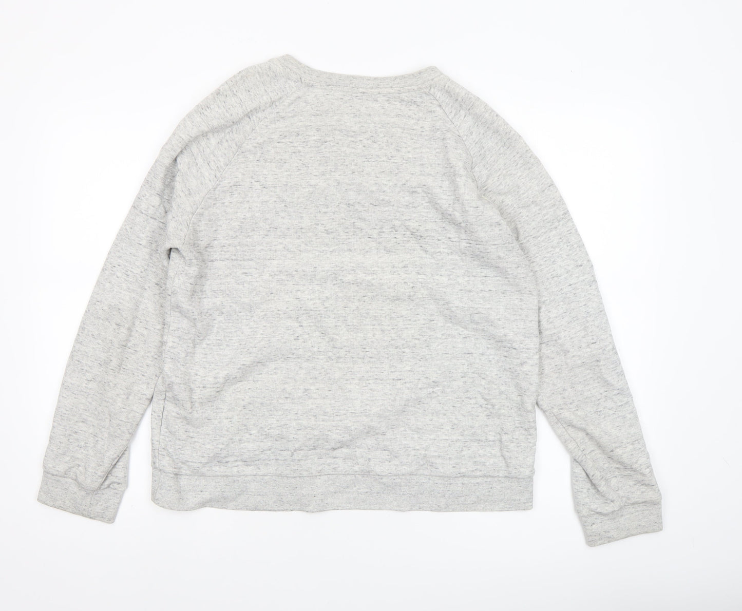 Whistles Women Grey LOVE Pullover Sweatshirt Size L Cotton Blend