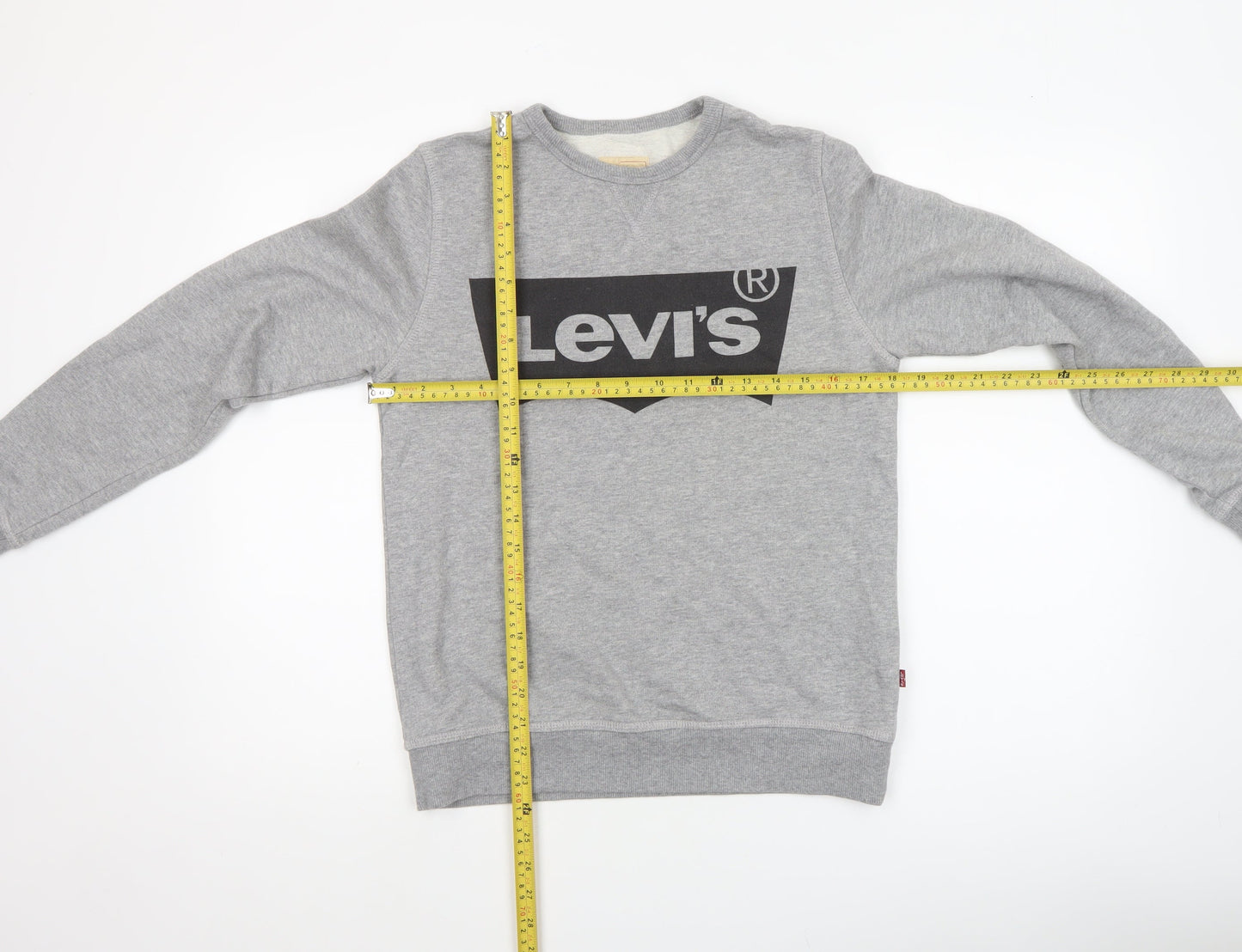 Levi's Boys Grey Logo Crew Neck Fleece Sweatshirt Size 14 Years