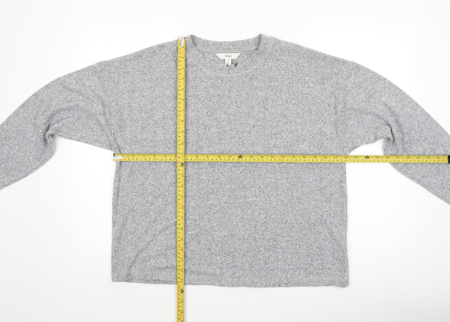 Marks and Spencer Women’s Grey Crew Neck Knit Jumper Size 18