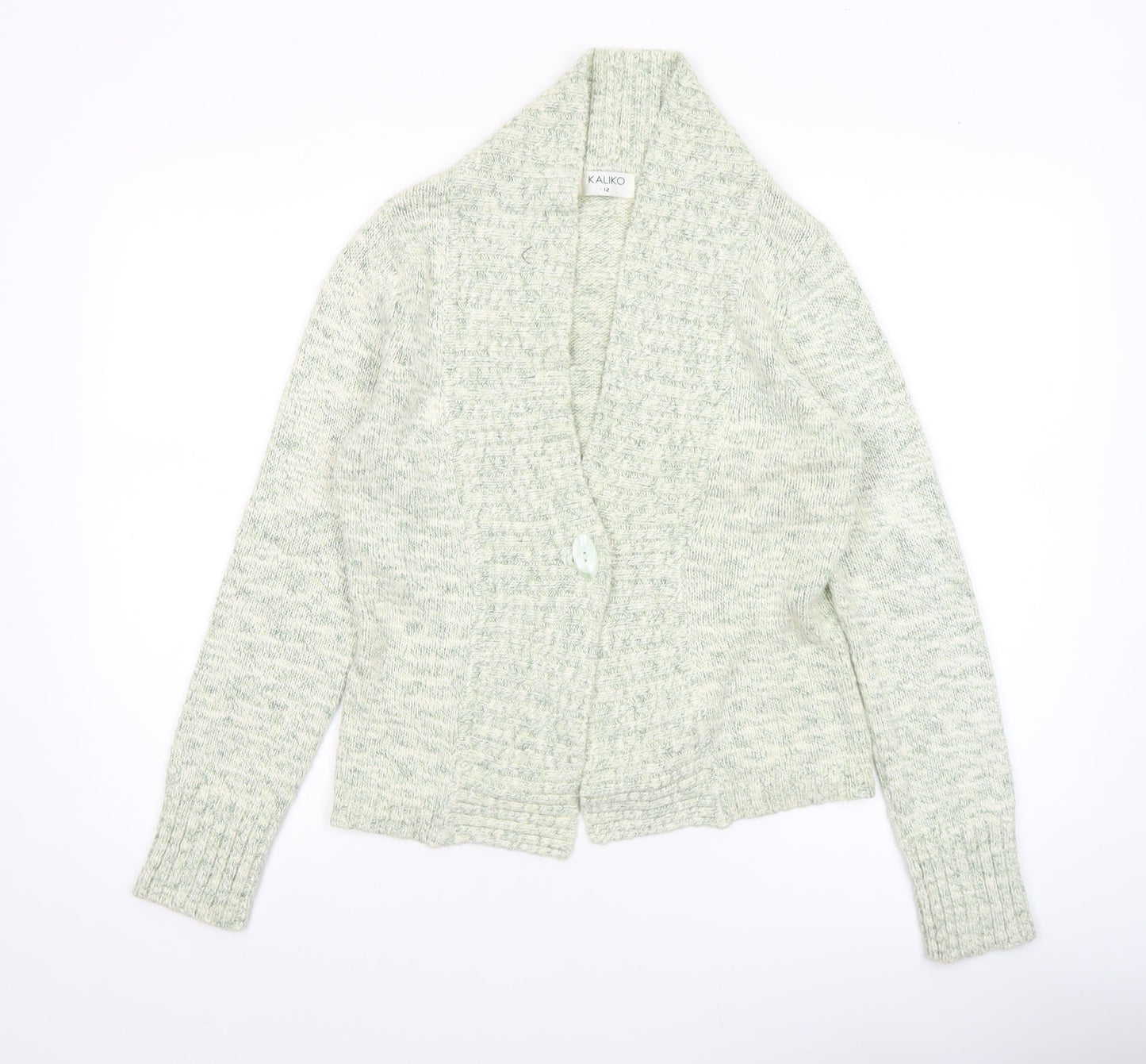 Kaliko Women’s Ivory Long Sleeve Chunky Knit Cardigan Size 12