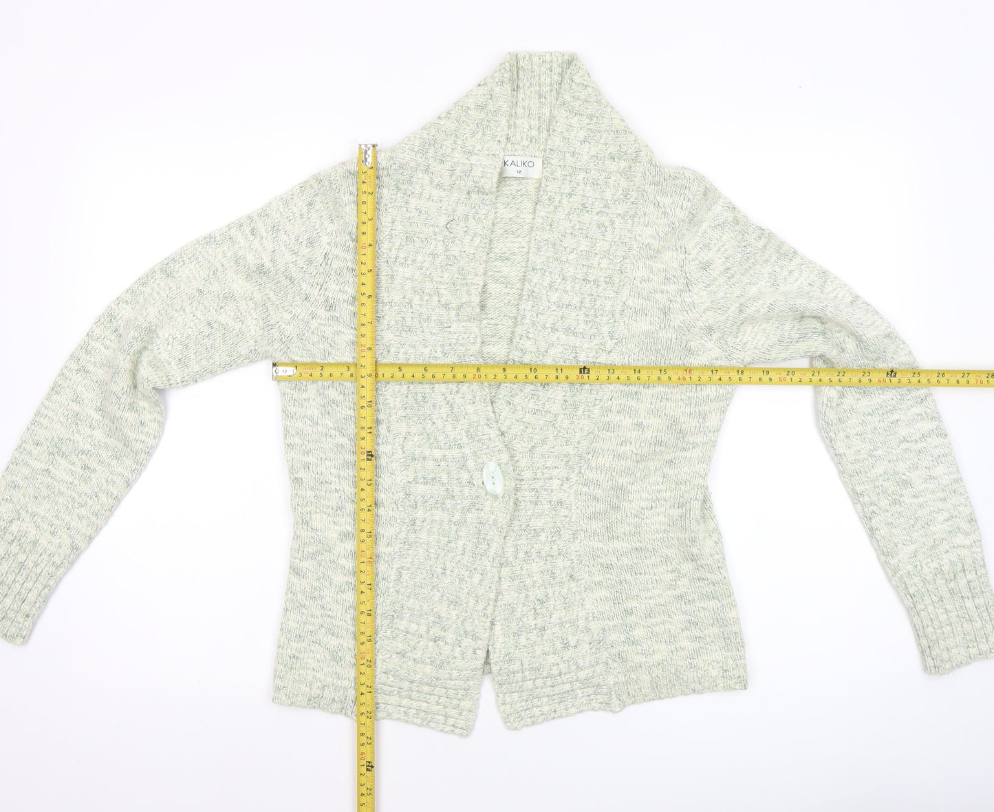 Kaliko Women’s Ivory Long Sleeve Chunky Knit Cardigan Size 12
