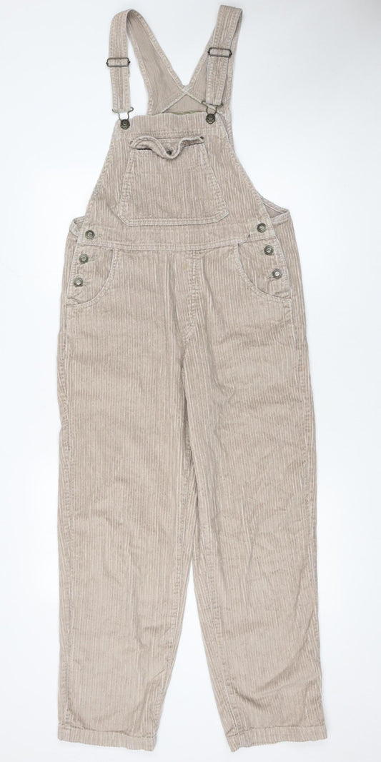 Express Women’s Beige Corduroy Dungaree Jumpsuit XS Adjustable Straps