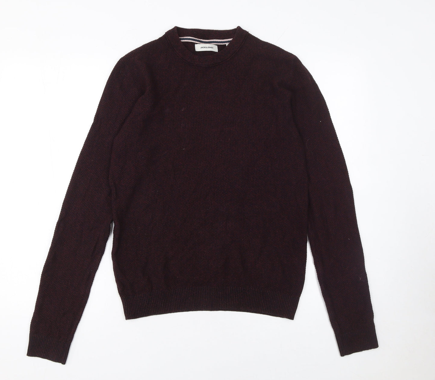 Jack & Jones Men’s Brown Cotton Crew Neck Pullover Jumper Size S