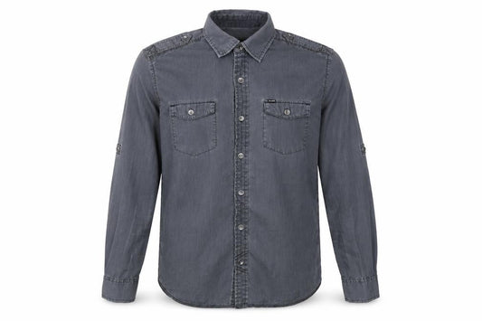 Hurley Men’s Grey Button-Up Long Sleeve Casual Shirt Size M