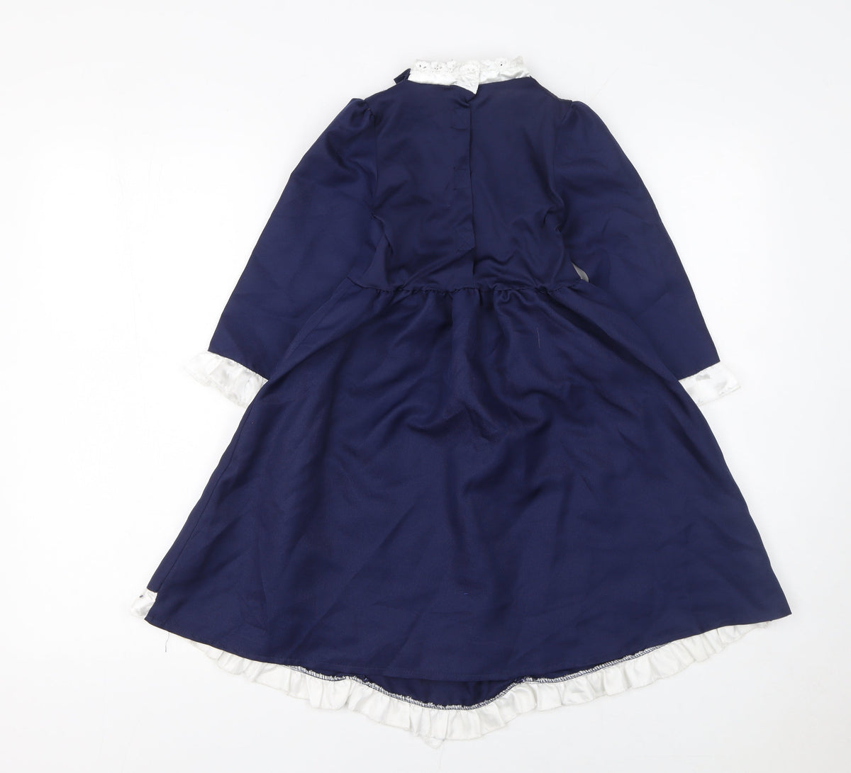 Disney Girls Blue Victorian Princess Dress Set 3-4 Years Polyester Costume