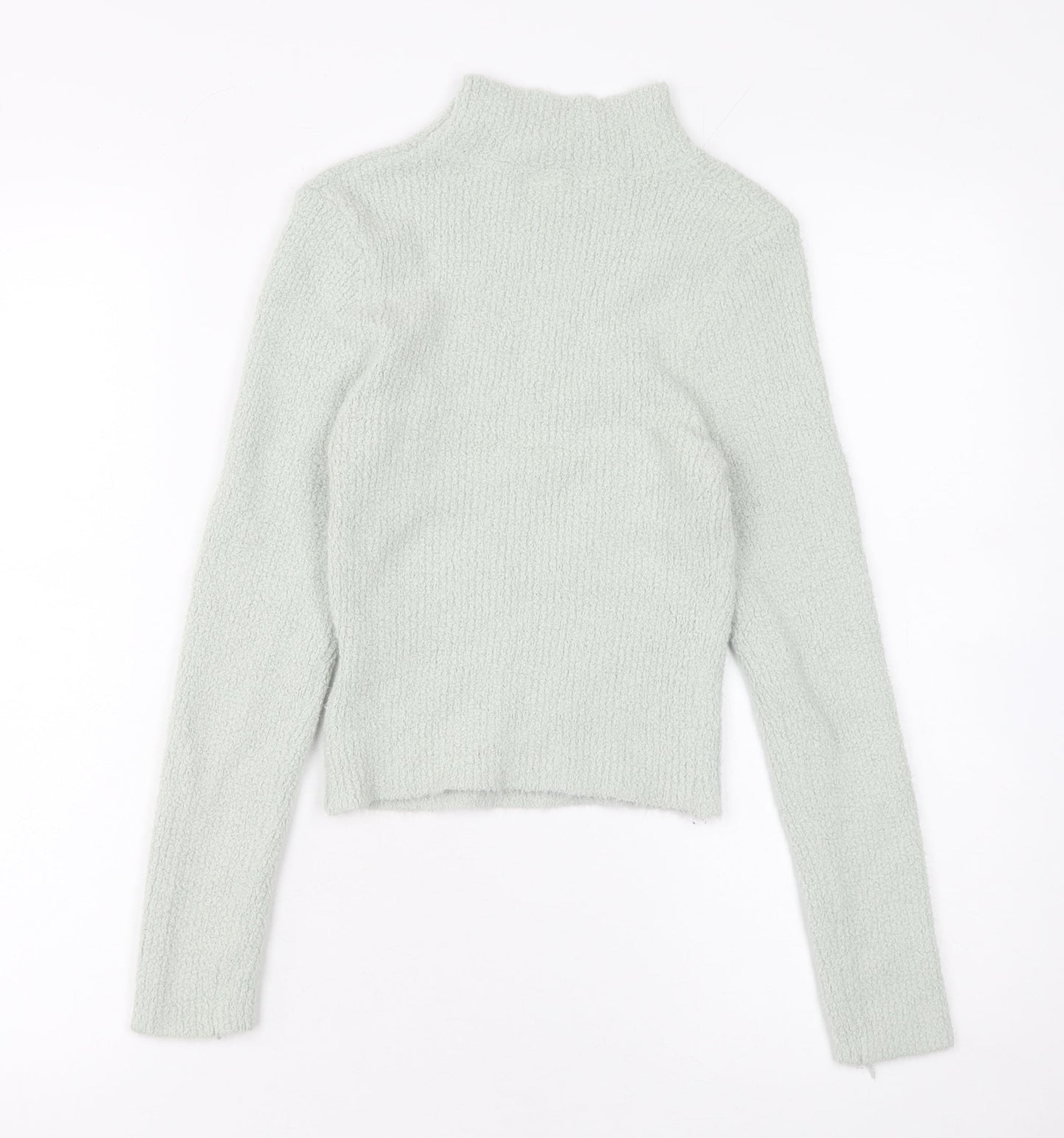 Urban Outfitters Women Grey Mock Neck Slim Knit Pullover Jumper Size S