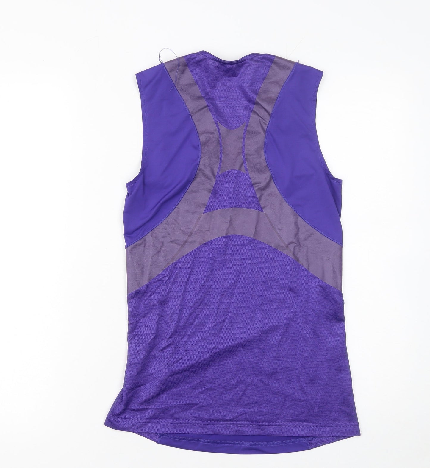 Reebok Womens Purple Sleeveless V-Neck Tank Top L Gym Activewear