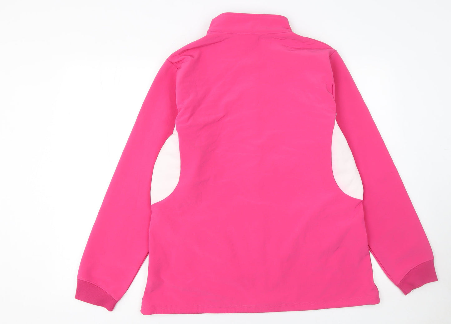 Island Green Womens Pink Softshell Golf Jacket Size 16 Full Zip Activewear