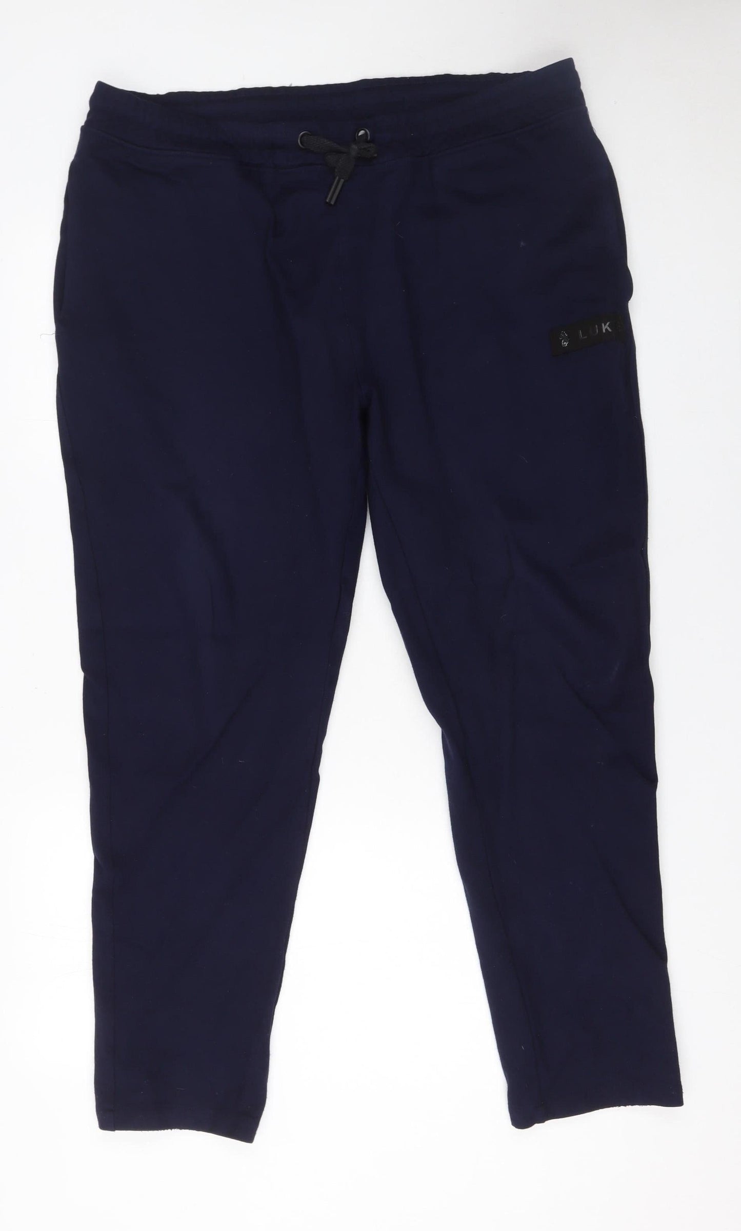 Luke Men's Blue Jogger Trousers Size M Regular Fit Casual Pants