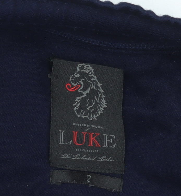 Luke Men's Blue Jogger Trousers Size M Regular Fit Casual Pants