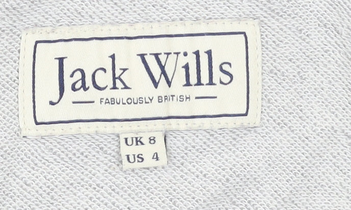 Jack Wills Women Grey UK 8 Crew Neck Pullover Sweatshirt