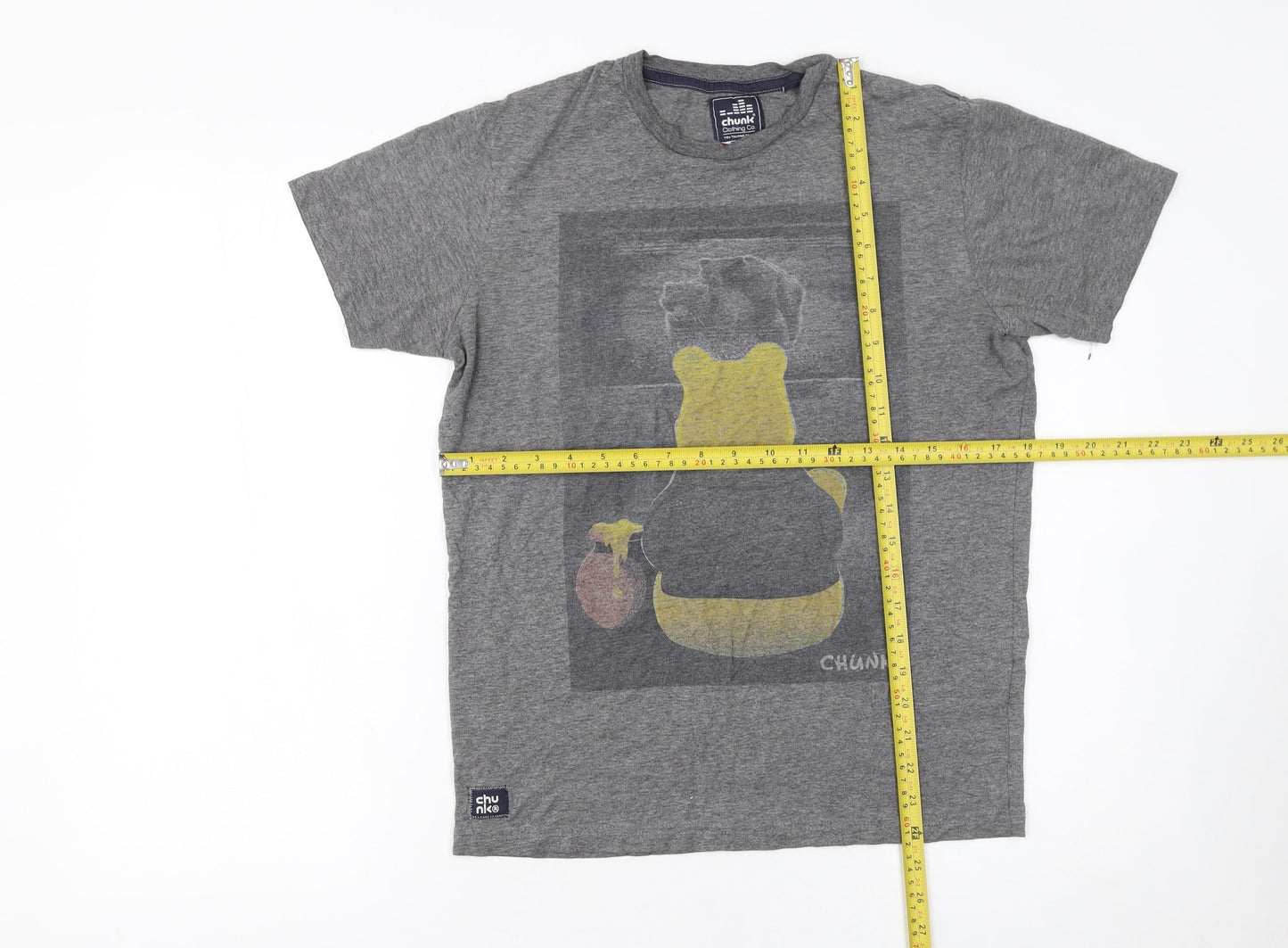Chunk Clothing Co. Unisex Grey Graphic T-Shirt Small