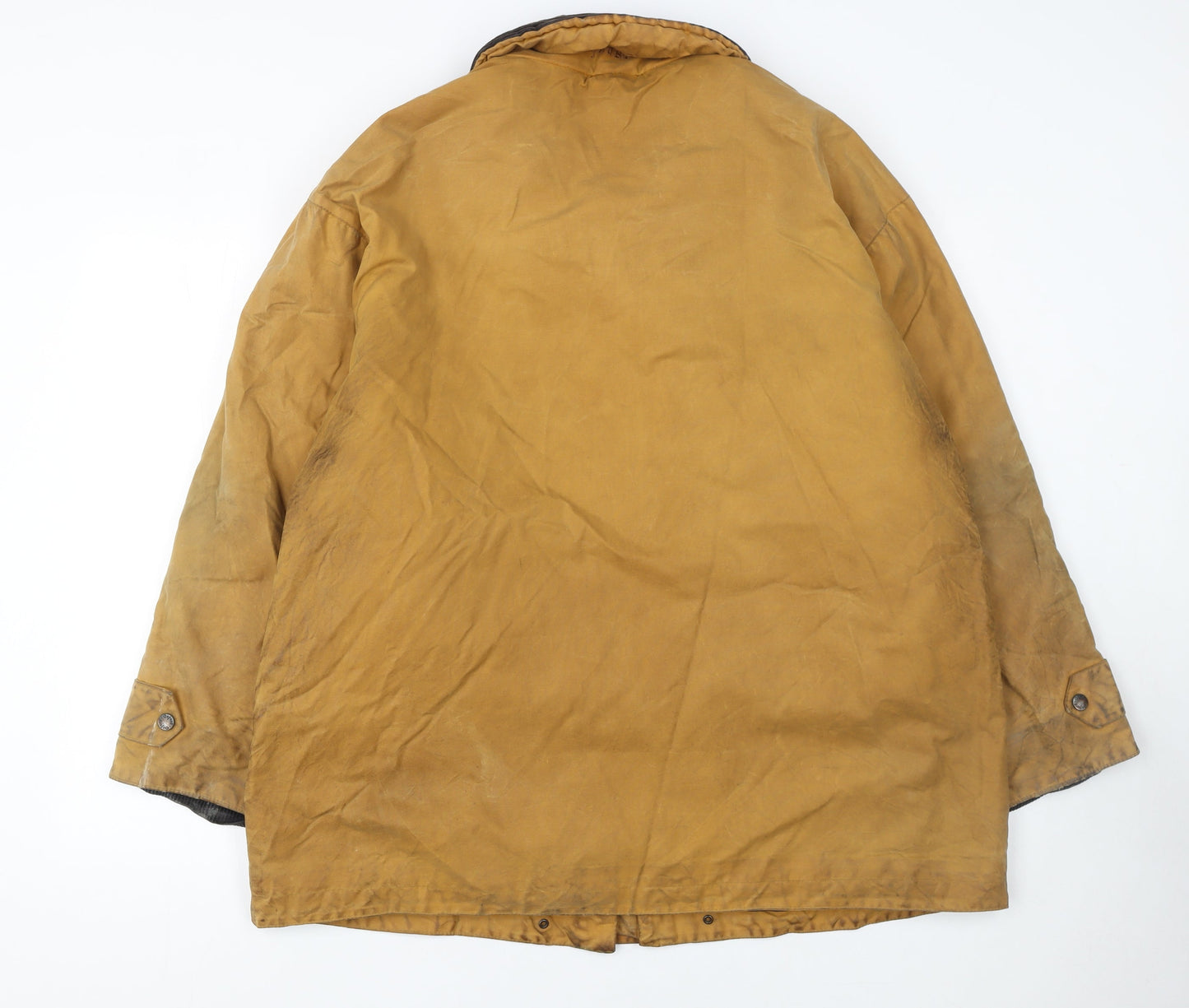 Oxford Blue Men's Brown Waxed Cotton Mid-Length Outdoor Coat L
