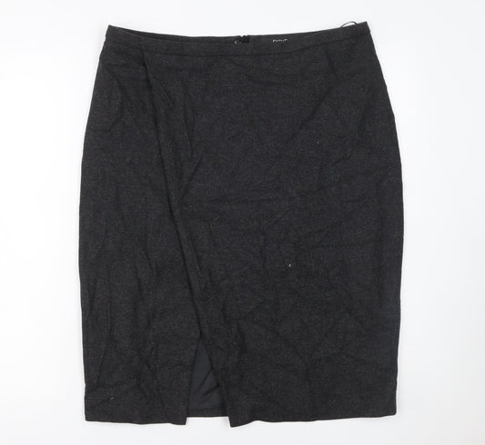Next Women’s Black Wool Blend Pencil Skirt Size 14 Knee Length