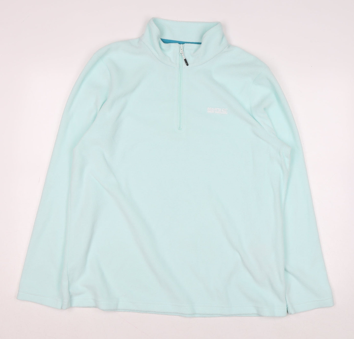 Regatta Women's Blue 1/4 Zip Fleece Sweatshirt UK 18 Polyester Outdoor