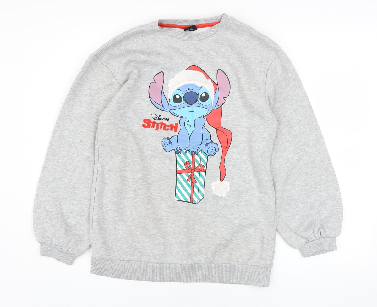 Disney at Primark Girls Grey Stitch Christmas Pullover Jumper 11-12 Years