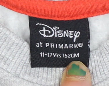 Disney at Primark Girls Grey Stitch Christmas Pullover Jumper 11-12 Years