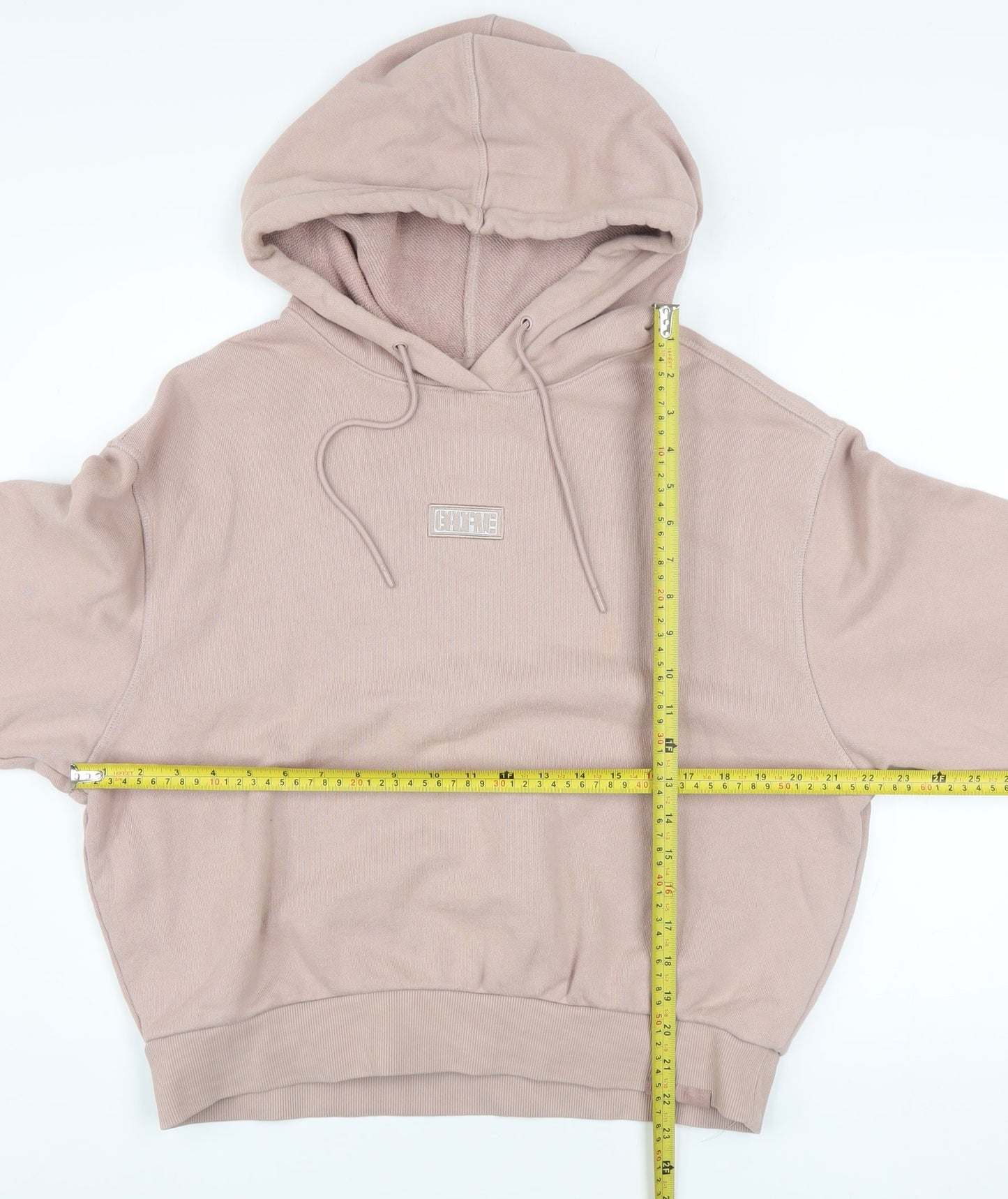 Li-Ning BADFIVE Womens Beige Pullover Hoodie Size M Graphic Print