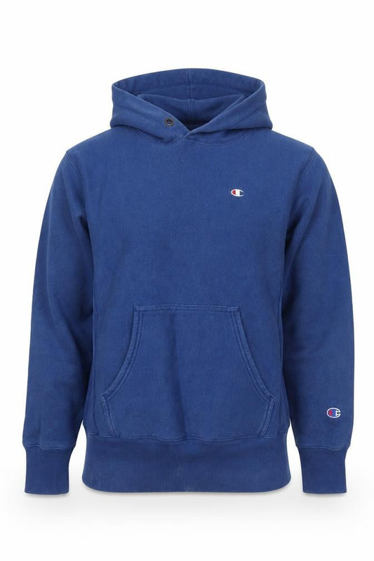 Champion Men's Blue Small Reverse Weave Pullover Hoodie