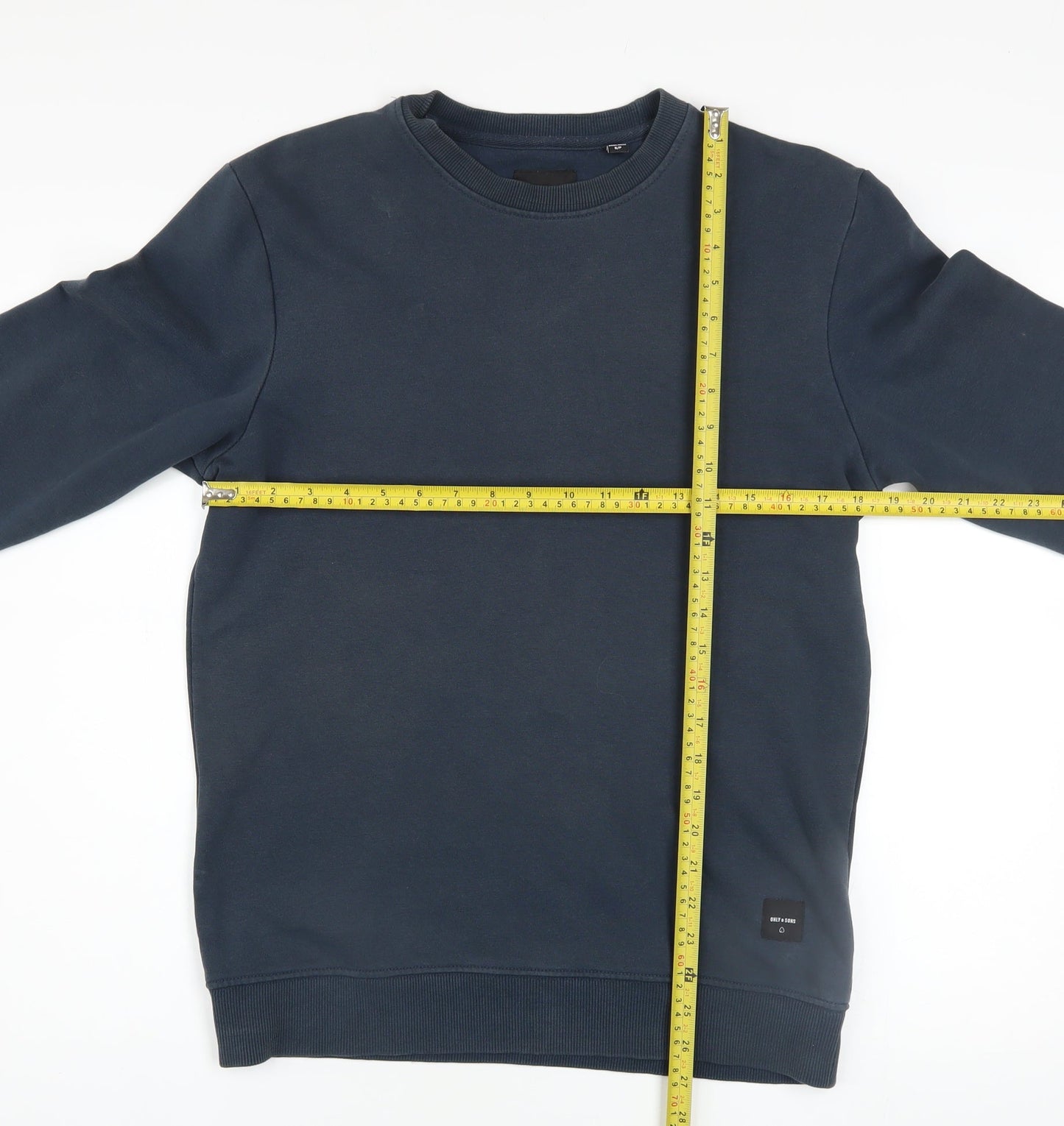 Only & Sons Men’s Blue Crew Neck Pullover Sweatshirt Size S
