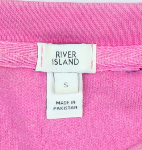 River Island Womens Pink Red Rock Canyon Pullover Sweatshirt S