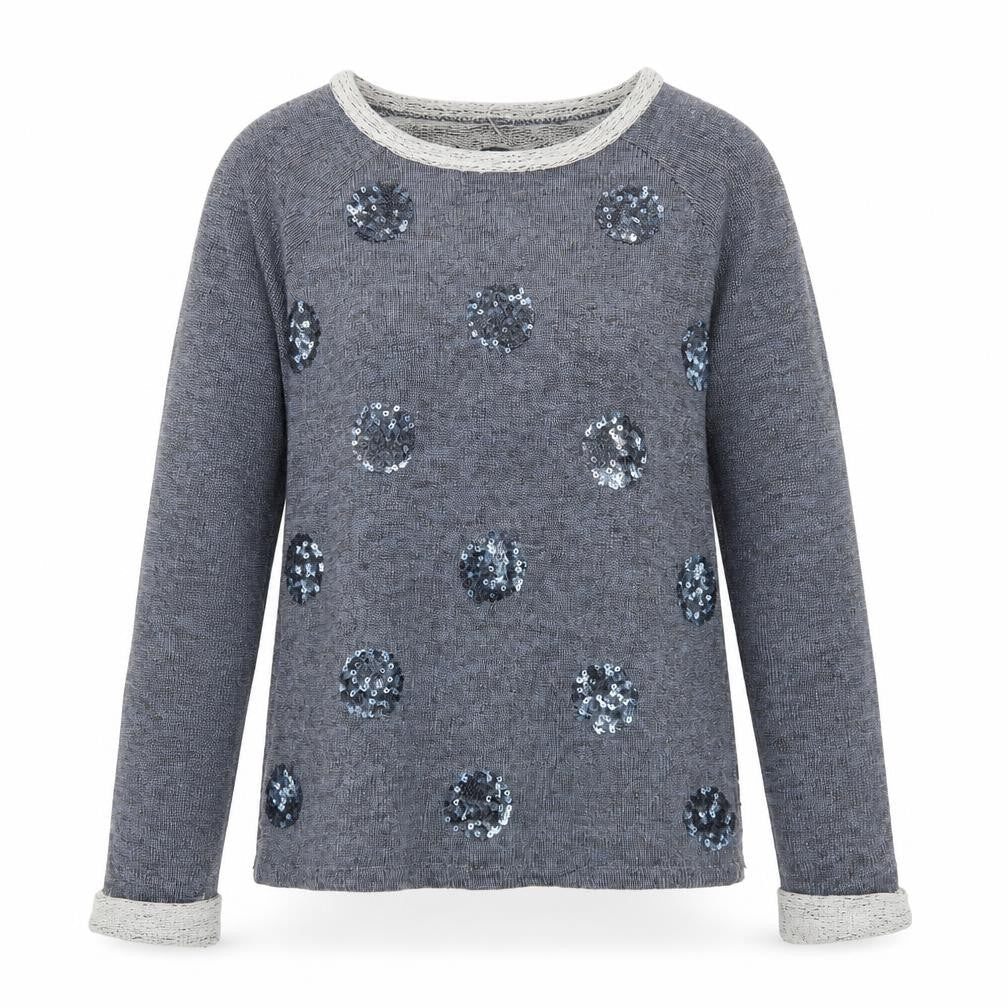 Next Women’s Grey Sequin Polka Dot Knit Jumper Size 6