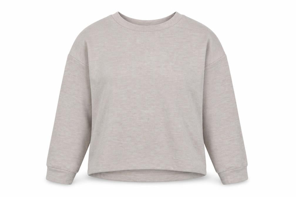 River Island Women’s Beige Relaxed Sweatshirt XS Cotton Blend