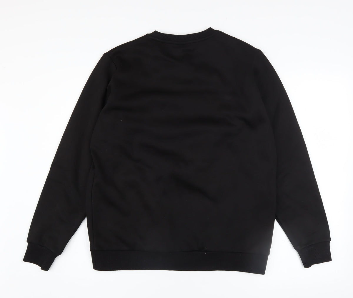 Seams& Boys Black Crew Neck Pullover Sweatshirt 15 Years Zip Detail