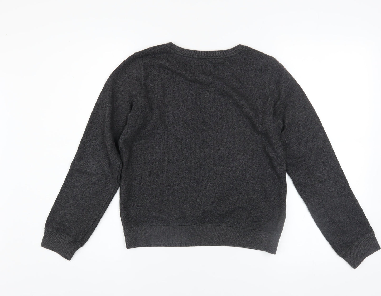 Jack Wills Women's Charcoal Grey Pullover Sweatshirt UK 6 Cotton