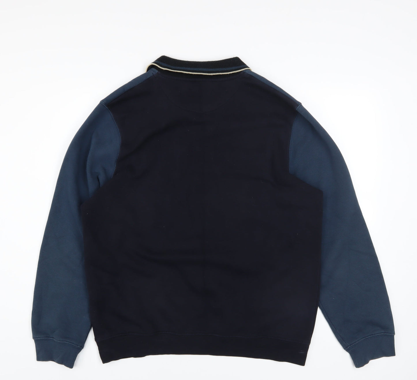 Tom Hagan Men's Blue Collared Henley Sweatshirt Size M