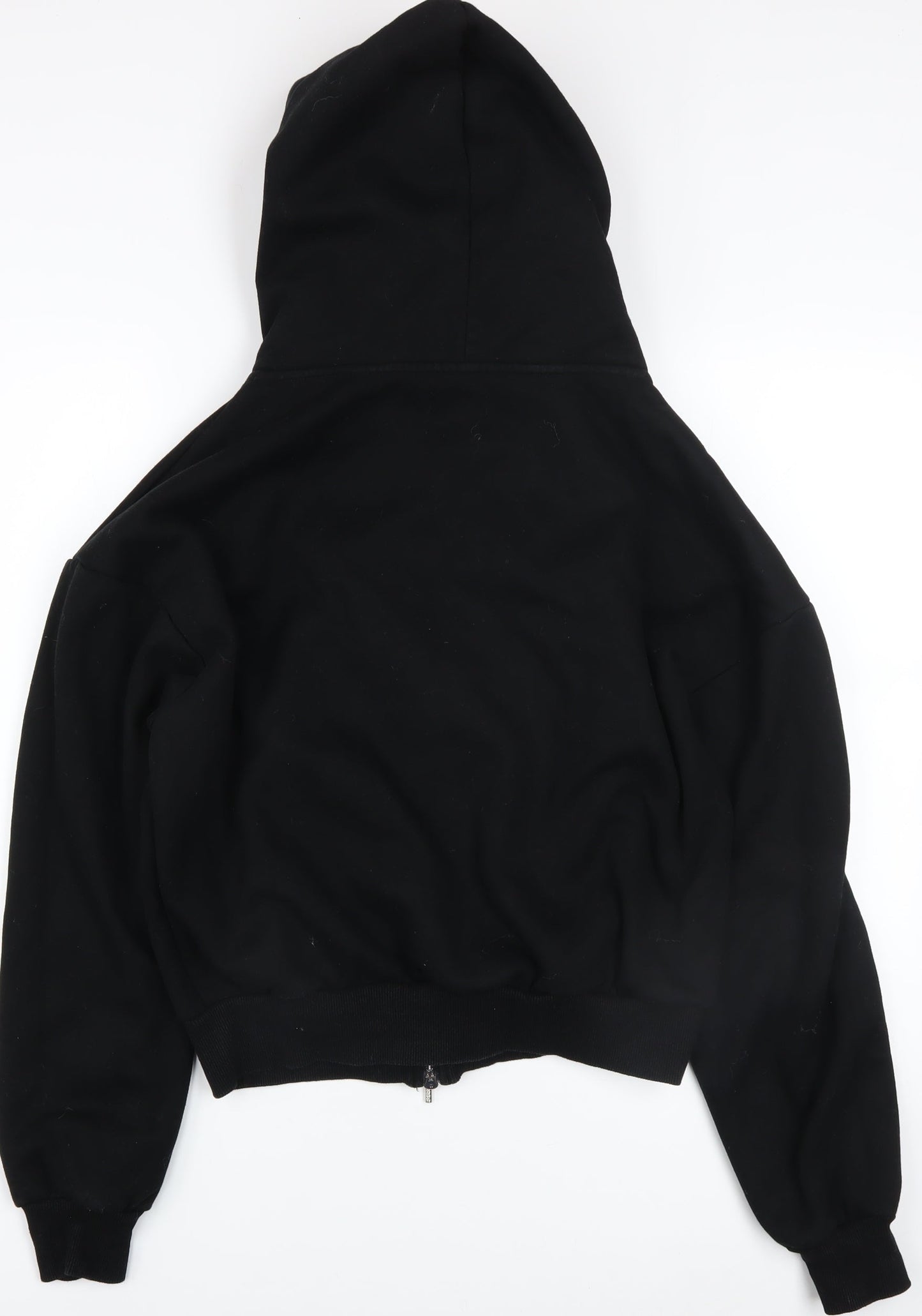 Mars The Label Women's Black Full Zip Hoodie Size S Polyester Cotton