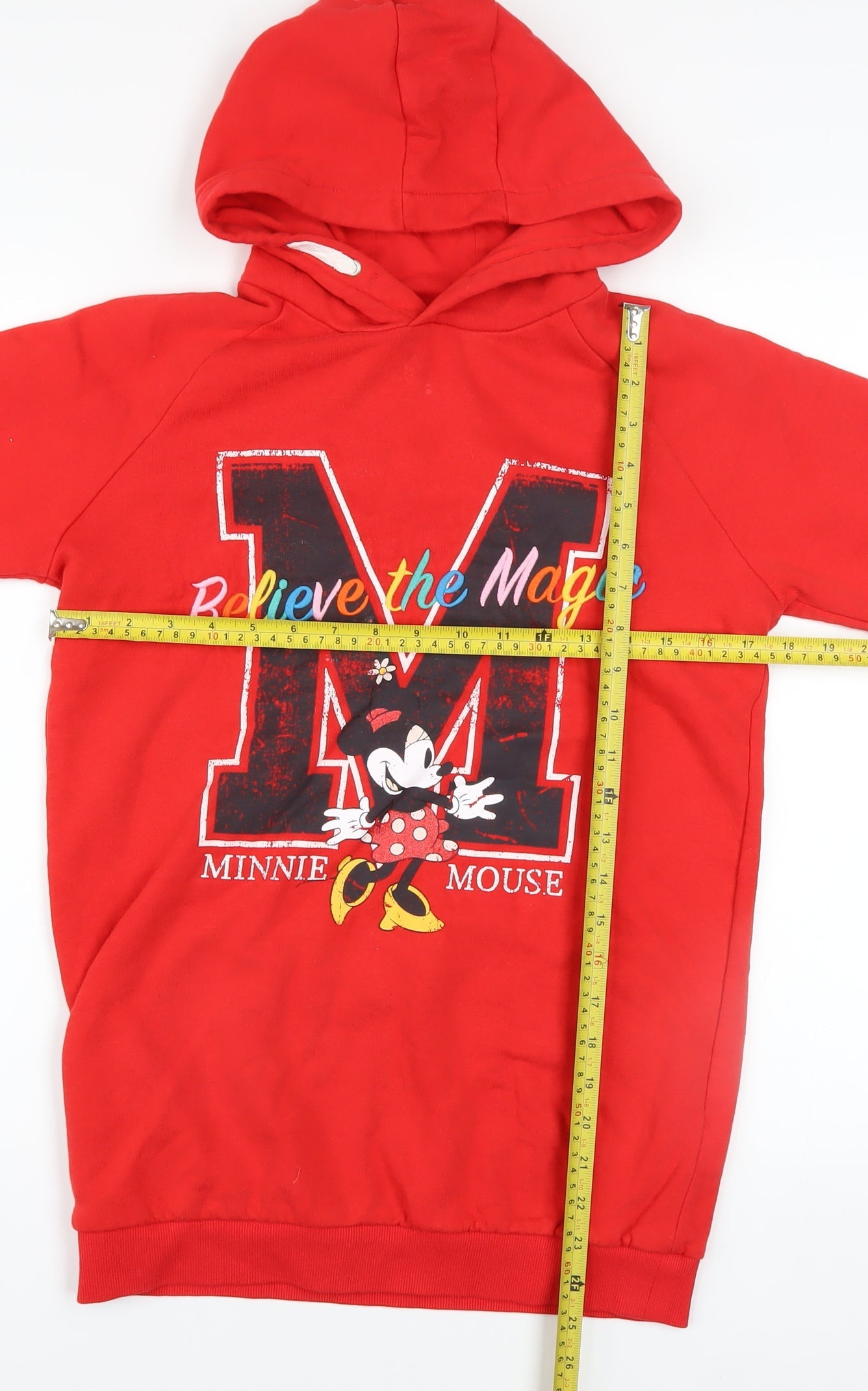 Marks and Spencer Girls Red Minnie Mouse Pullover Hoodie 11-12 Years