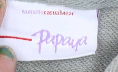 Papaya Womens Grey Full Zip Hoodie Size 14 Cotton Casualwear