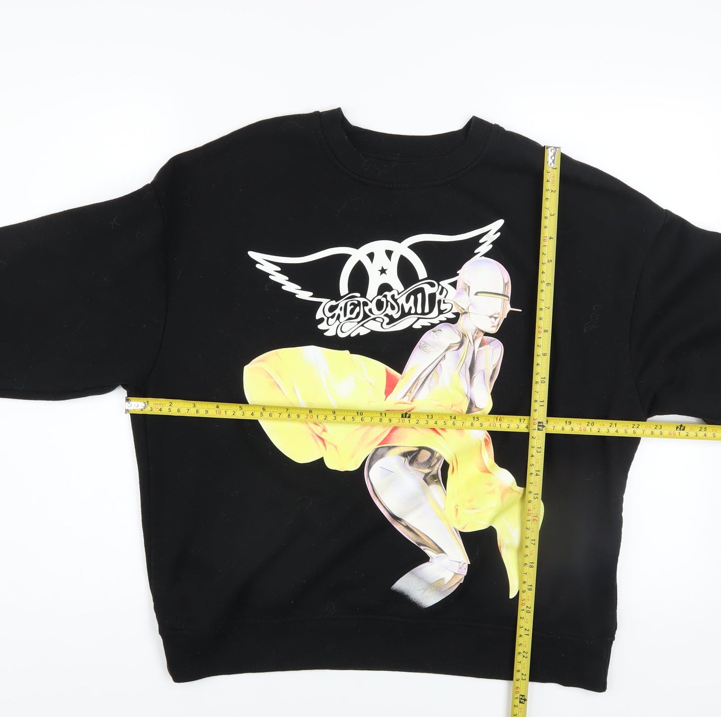 Aerosmith Women's Black Graphic Pullover Sweatshirt Size S