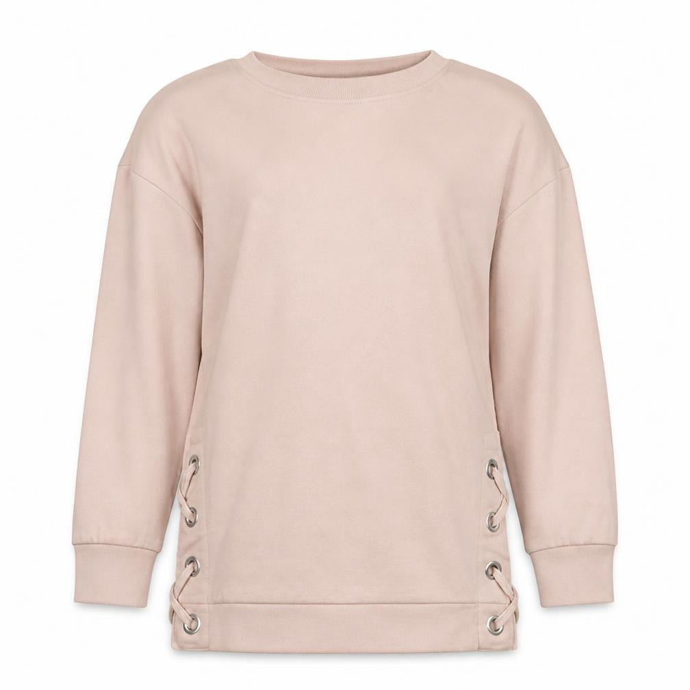 Next Girls Beige Lace Up Pullover Sweatshirt 12 Years Regular Fit