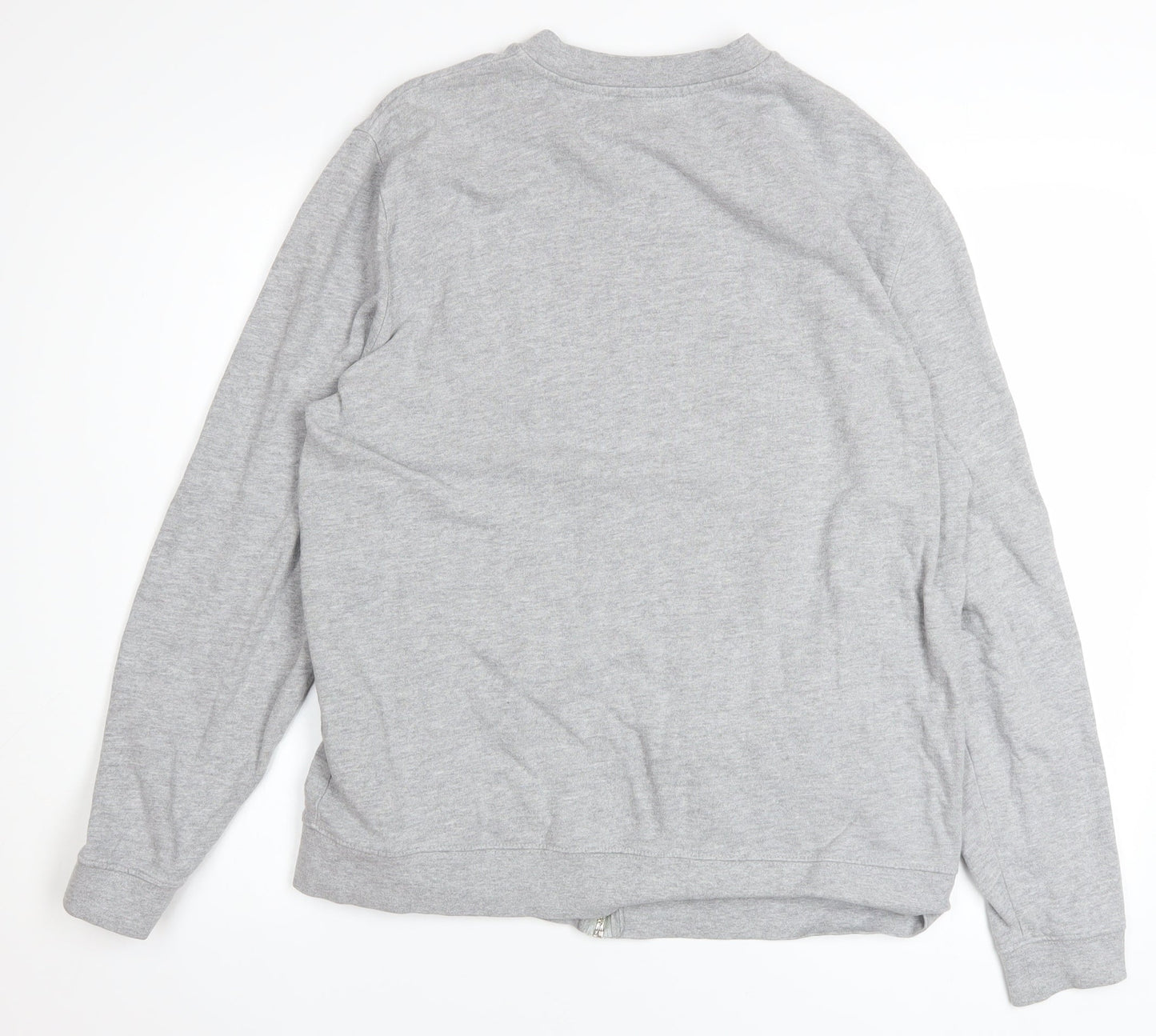 ASOS Mens Grey Full Zip Cotton Sweatshirt Jacket L Regular