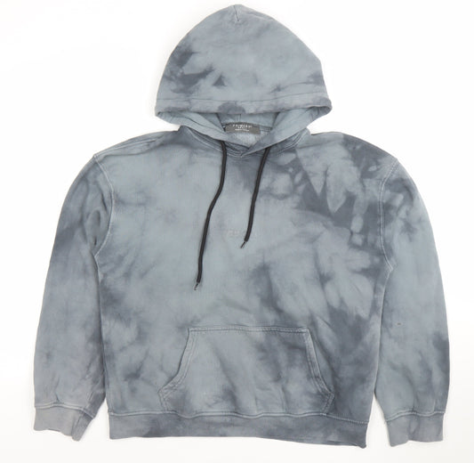 Primark Womens Grey Tie Dye Pullover Hoodie Size S Cotton Blend