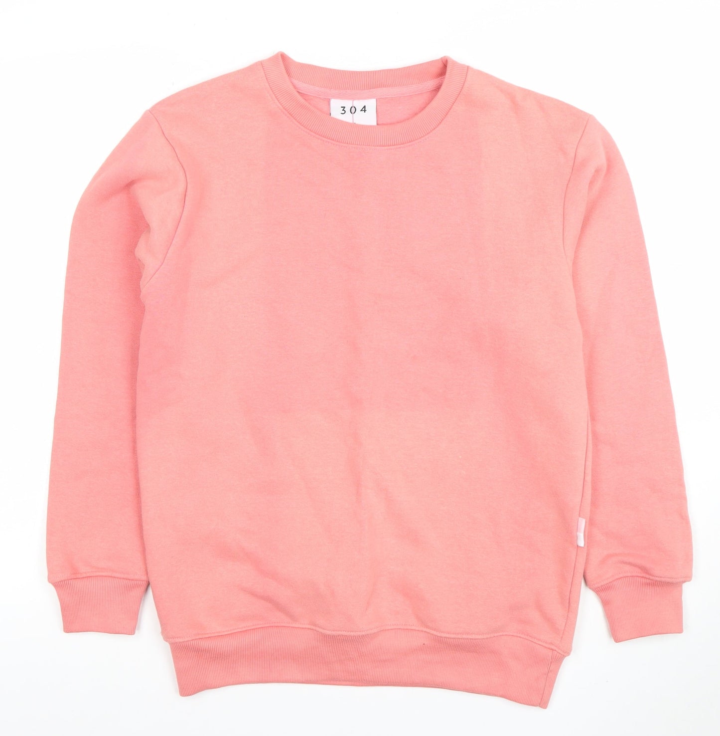 304 Women's Pink Pullover Sweatshirt XS Cotton Blend Casual